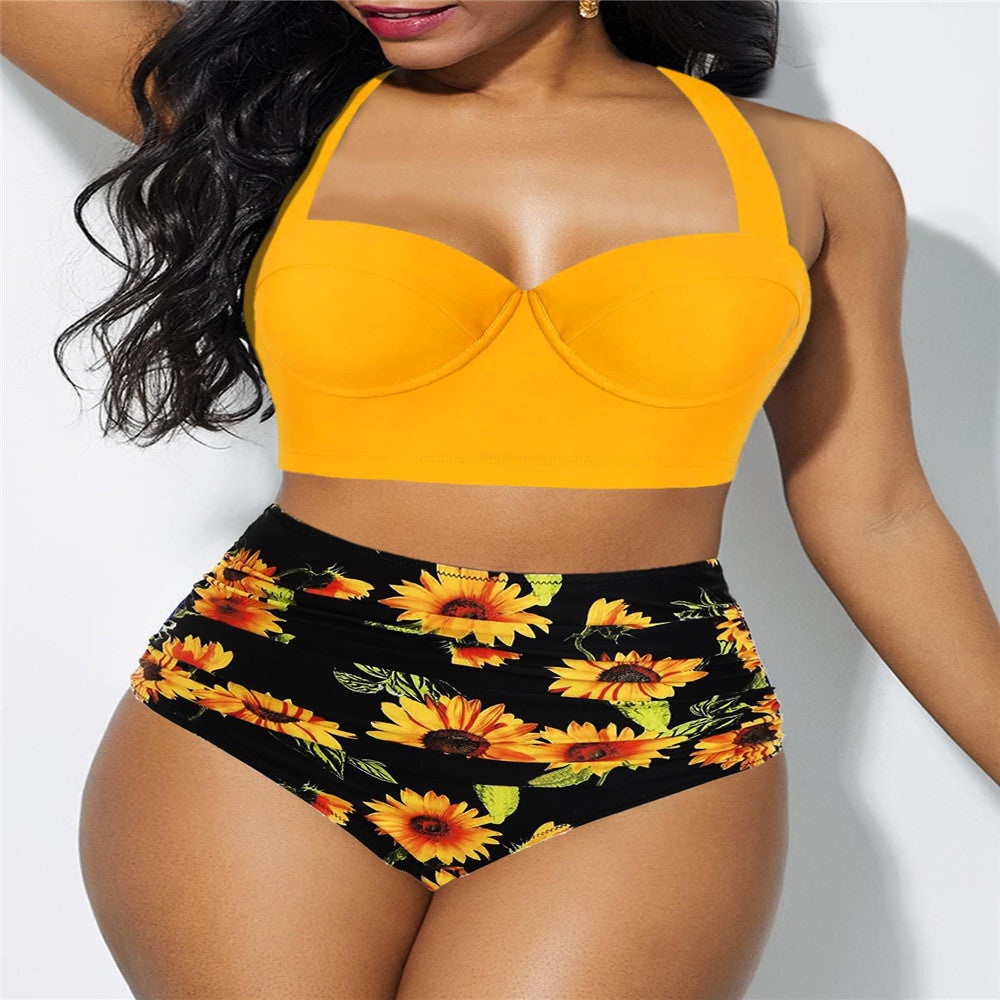 High-waisted plus-size sexy swimsuit Streetwwear Society