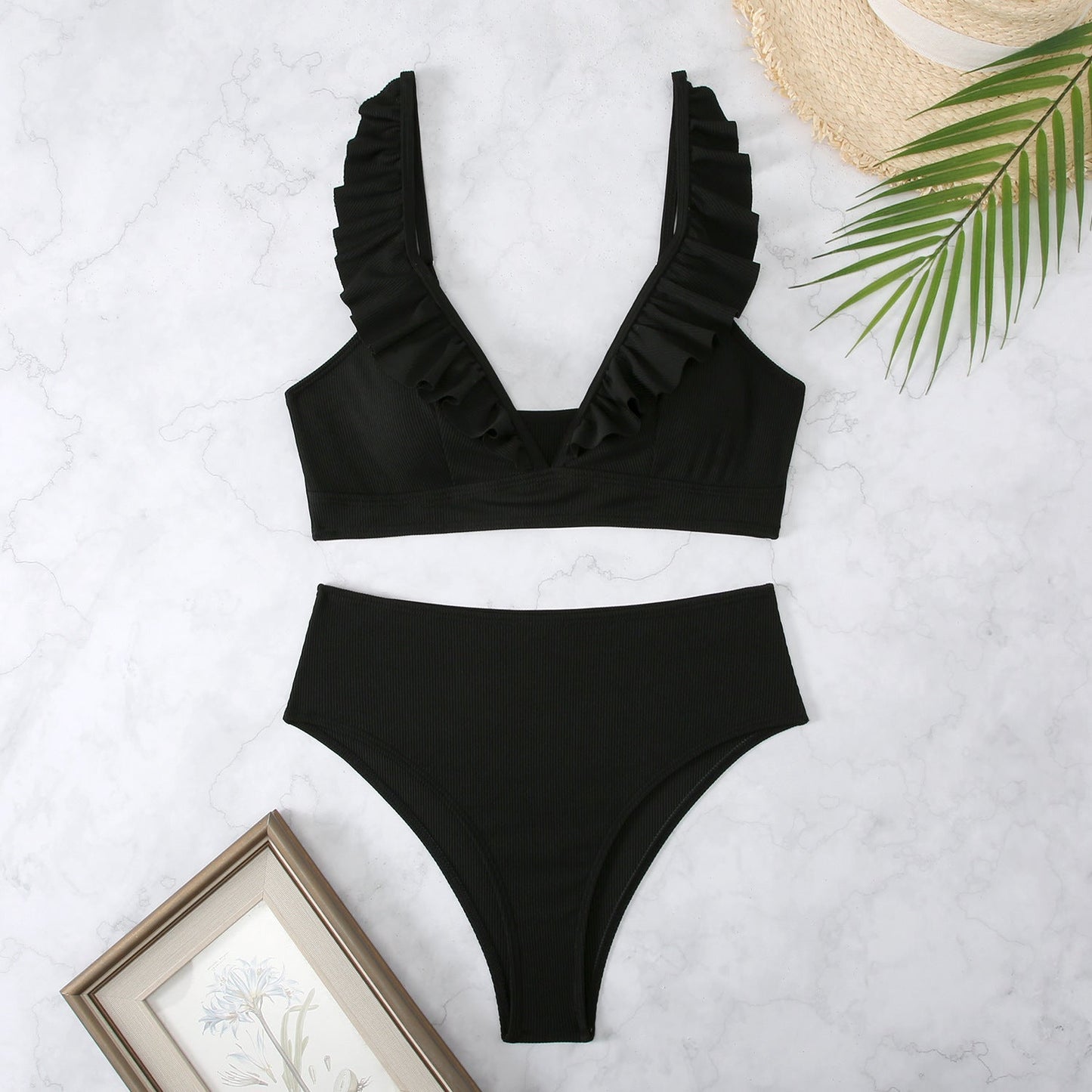 Fresh Striped Split Small Chest Bikini Vacation Swimwear Streetwwear Society