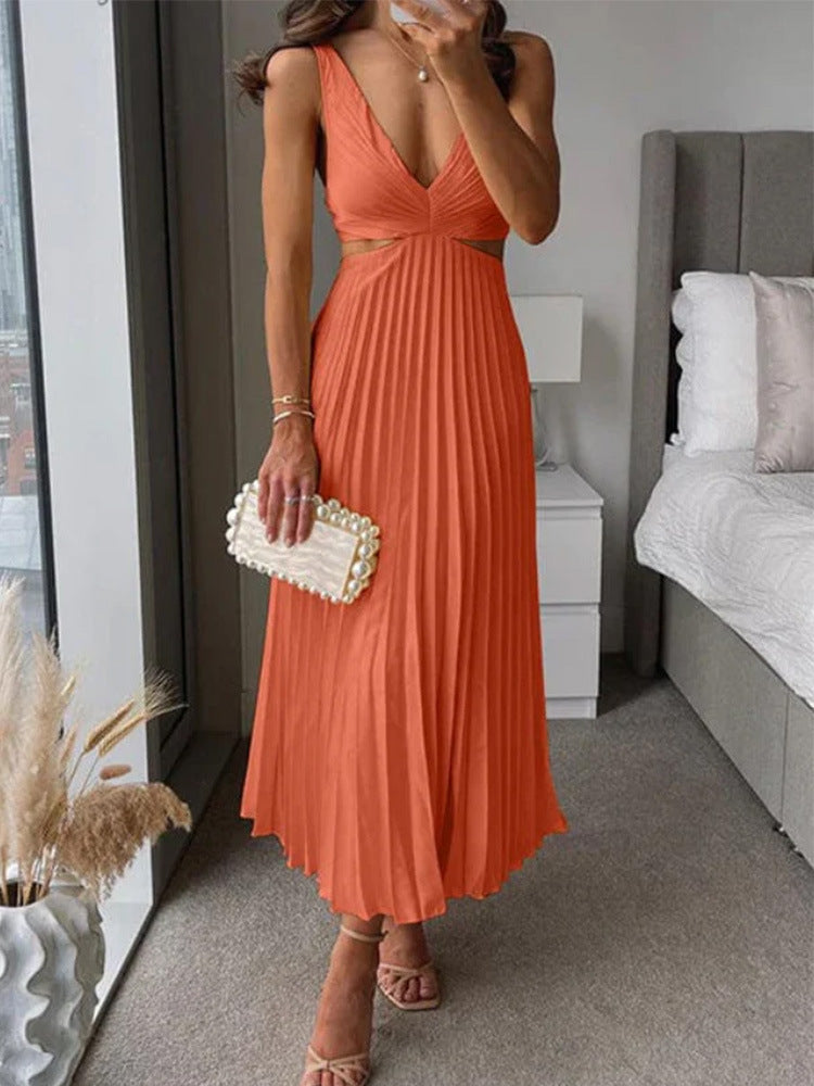 Long Dress Design V-neck Backless Summer Women's Streetwwear Society