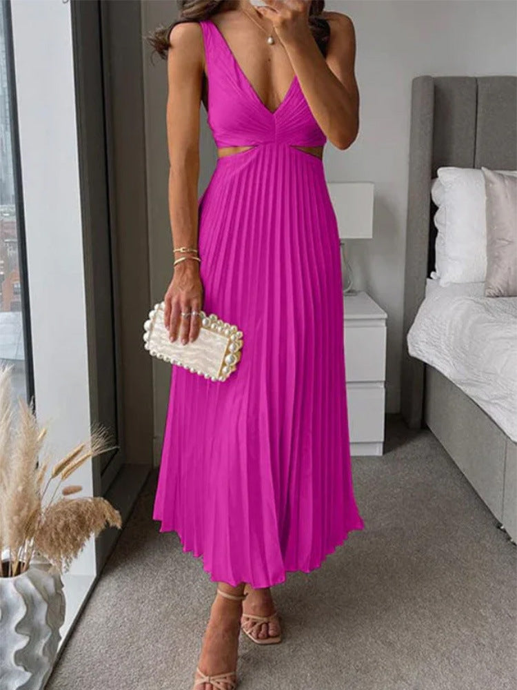 Long Dress Design V-neck Backless Summer Women's Streetwwear Society