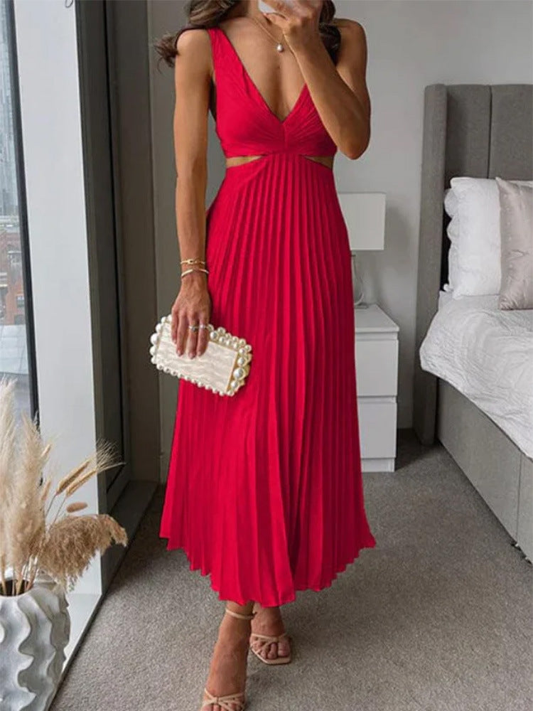 Long Dress Design V-neck Backless Summer Women's Streetwwear Society