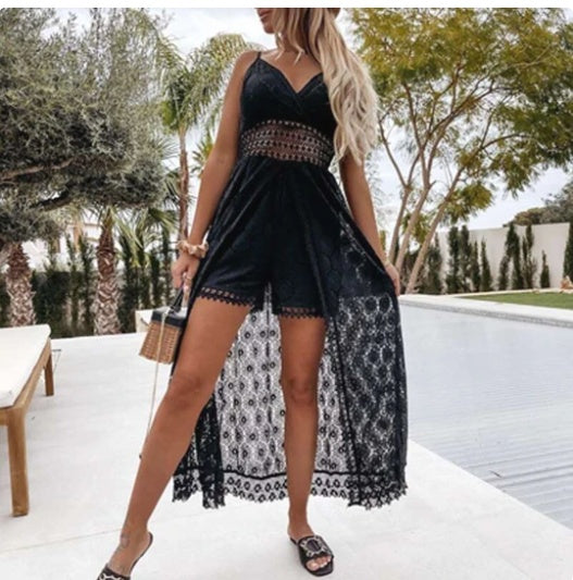 Sling Stitching Casual Hollow Dress Streetwwear Society