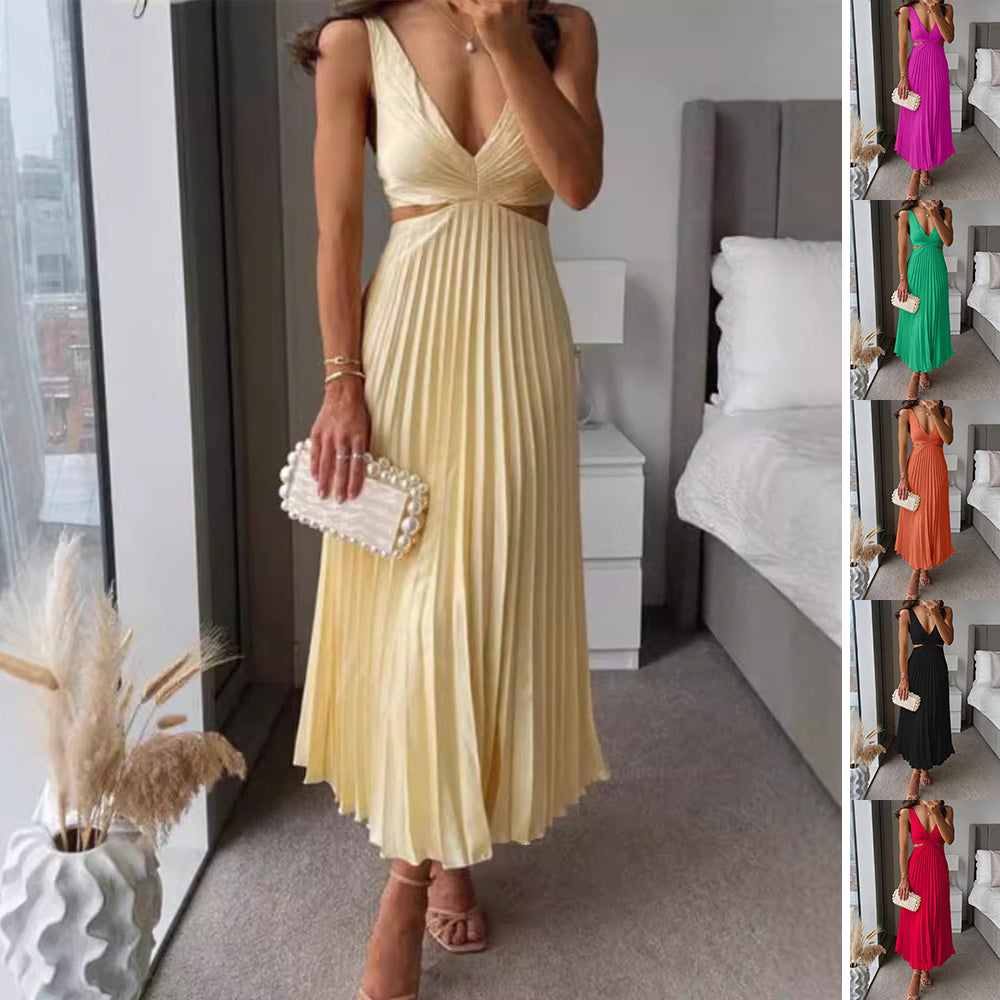 Long Dress Design V-neck Backless Summer Women's Streetwwear Society