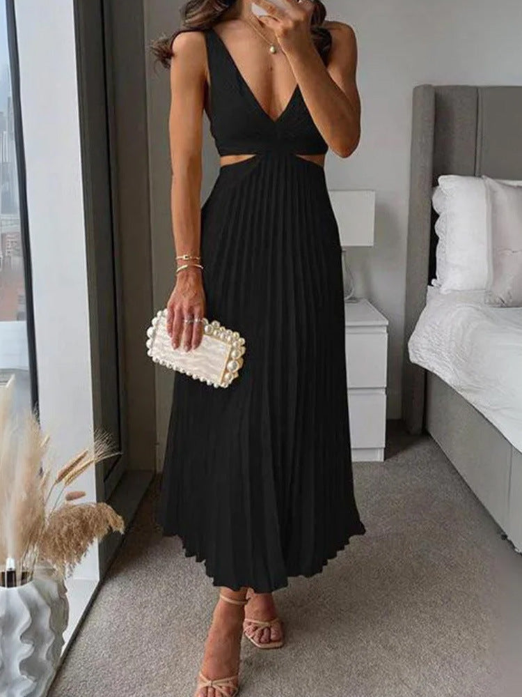 Long Dress Design V-neck Backless Summer Women's Streetwwear Society